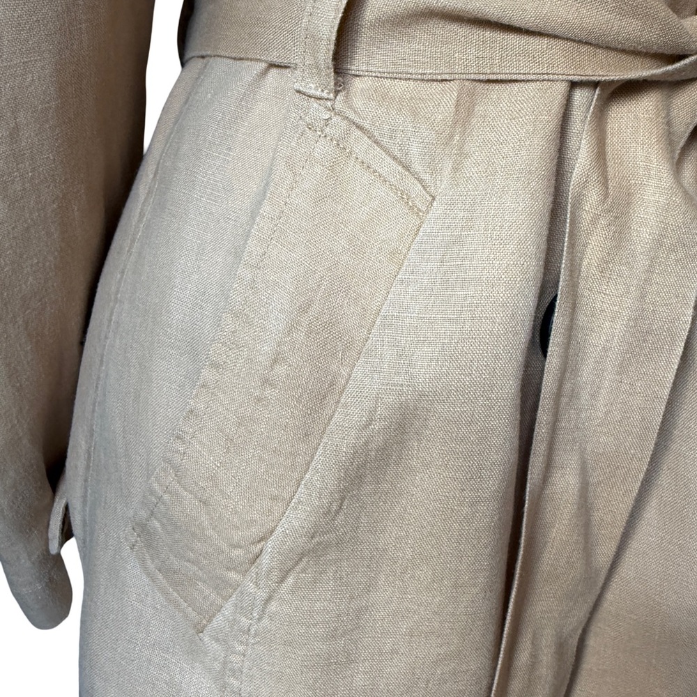 Eva Franco Women’s 100% Linen Trench Coat Size S  Excellent Condition - Picture 6 of 6